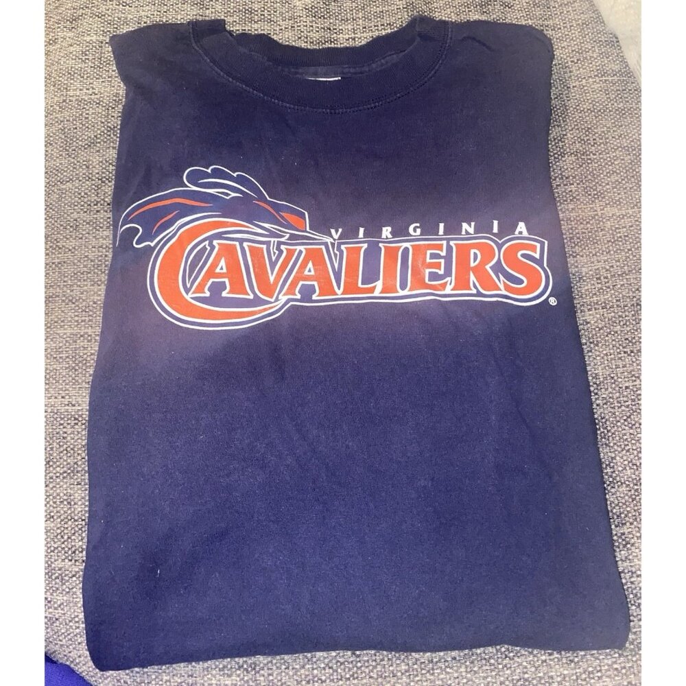Vtg Y2K Delta Pro Weight Virginia Cavaliers Mens Long Sleeve Shirt Size Medium